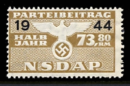 Nazi Party Dues Stamp  1944  73.80RM